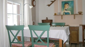 Sitzecke in der Küche der großen Ferienwohnung