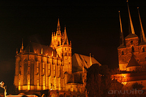 Erfurt mit Dom und Severi Kirche